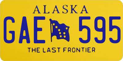 AK license plate GAE595