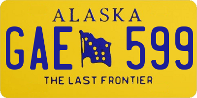 AK license plate GAE599