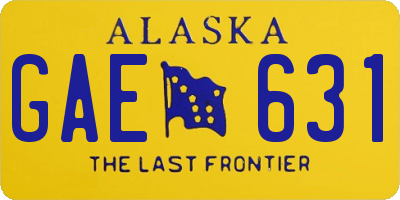 AK license plate GAE631