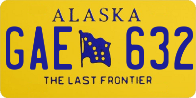AK license plate GAE632