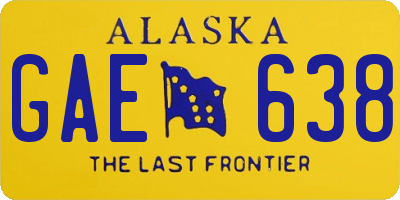 AK license plate GAE638