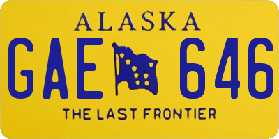 AK license plate GAE646