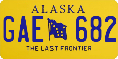 AK license plate GAE682