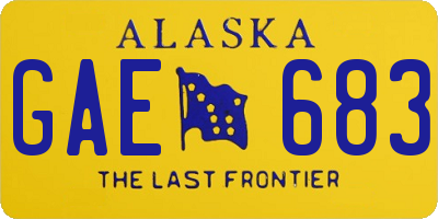 AK license plate GAE683