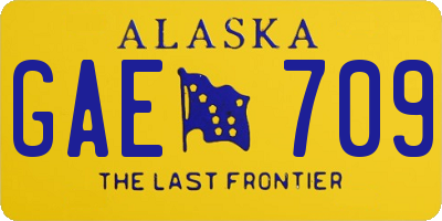 AK license plate GAE709