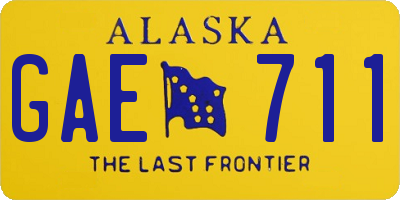 AK license plate GAE711