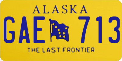 AK license plate GAE713
