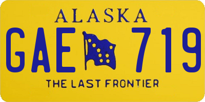 AK license plate GAE719