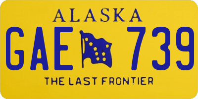 AK license plate GAE739