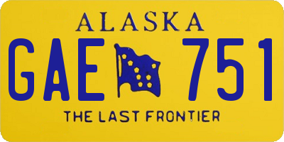 AK license plate GAE751