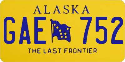 AK license plate GAE752