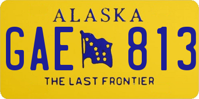 AK license plate GAE813
