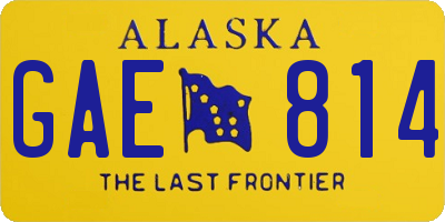 AK license plate GAE814