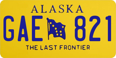 AK license plate GAE821