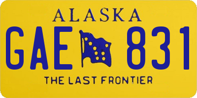 AK license plate GAE831