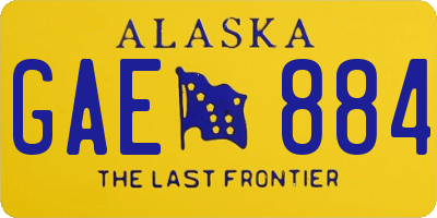 AK license plate GAE884