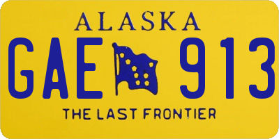 AK license plate GAE913