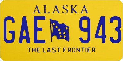 AK license plate GAE943