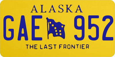 AK license plate GAE952