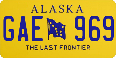 AK license plate GAE969