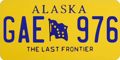 AK license plate GAE976