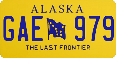 AK license plate GAE979