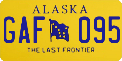 AK license plate GAF095