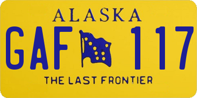 AK license plate GAF117