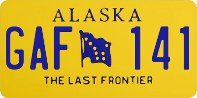 AK license plate GAF141