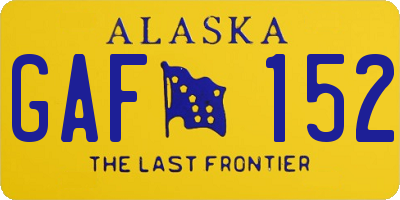 AK license plate GAF152