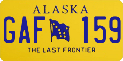 AK license plate GAF159