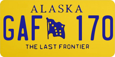 AK license plate GAF170