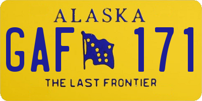 AK license plate GAF171