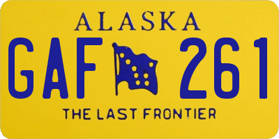 AK license plate GAF261