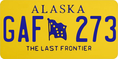 AK license plate GAF273