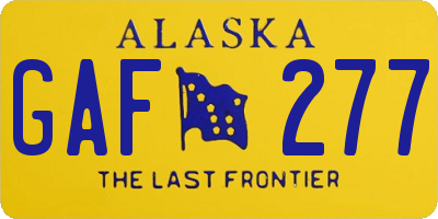 AK license plate GAF277