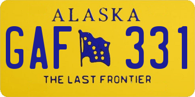 AK license plate GAF331