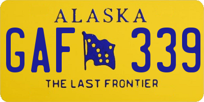 AK license plate GAF339