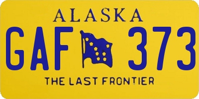 AK license plate GAF373