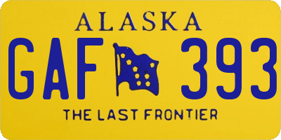 AK license plate GAF393