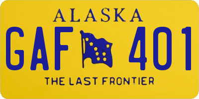 AK license plate GAF401