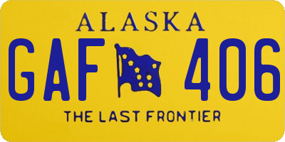 AK license plate GAF406
