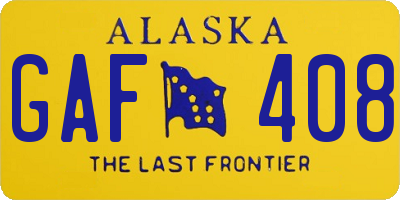 AK license plate GAF408