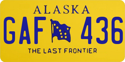 AK license plate GAF436