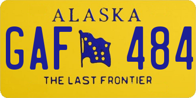 AK license plate GAF484