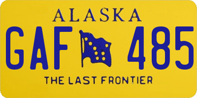 AK license plate GAF485