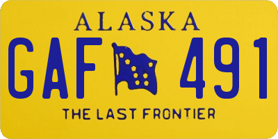 AK license plate GAF491