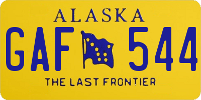 AK license plate GAF544