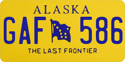 AK license plate GAF586
