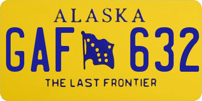 AK license plate GAF632